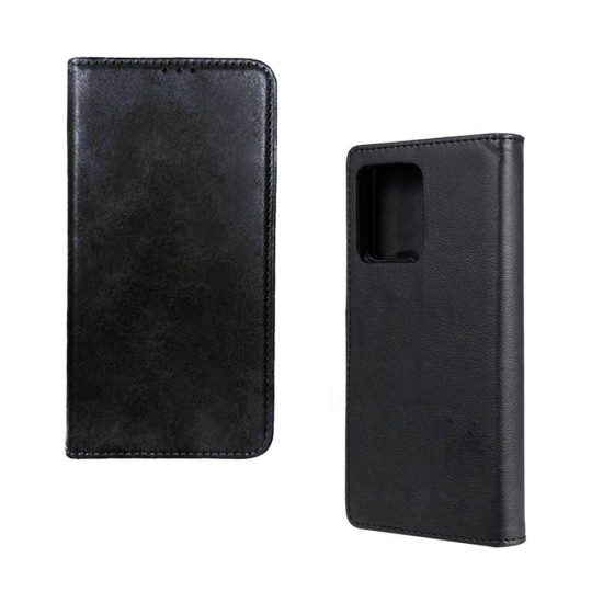 Capa Flip de Couro com Bolso Interno para Xiaomi Redmi Note 12 Pro/Note 12 Pro Plus Preto